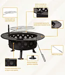 Steel cooking grill